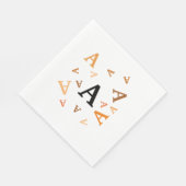Papier Napkin - Jumblets Letters in Orange/Brown Serviette (Ecke)