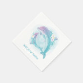 PAPIER NAPKIN : KINDERGEBURTSTAGE : DOLPHINEN SERVIETTE (Ecke)