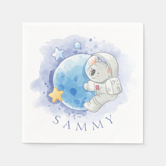 PAPIER NAPKIN: KOALA AUF DEM MUND SERVIETTE (Vorderseite)