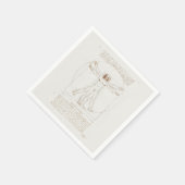 PAPIER NAPKIN : LEONARDO DA VINCI : VITRUVIER MANN SERVIETTE (Ecke)
