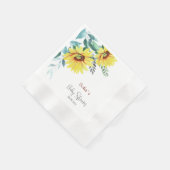 Papier Napkin mit Aquarellblumen Serviette (Ecke)