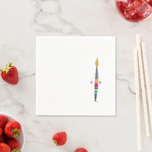 Papier Napkin mit Poly-Pinsel Serviette (Beispiel)