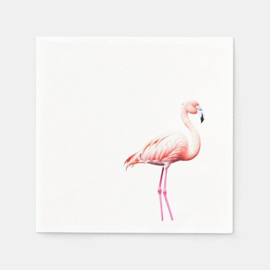 Papier Napkin mit rosa Flamingo Serviette (Vorderseite)