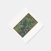 PAPIER NAPKIN MIT WILLIAM MORRIS PHEASANT DESIGN SERVIETTE (Ecke)