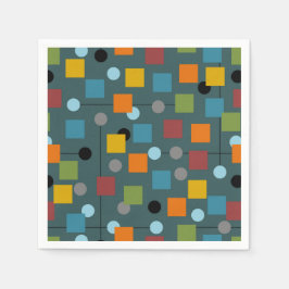 Papier Napkin - Mitte des Jahrhunderts modern 1,3  Serviette