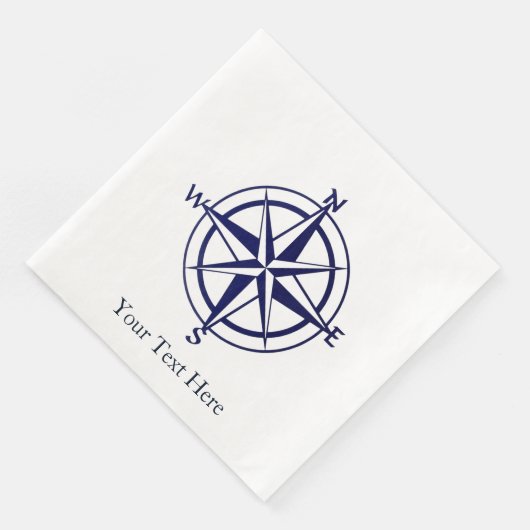 Papier Napkin - Nautischer Kompass anpassen Serviette (Ecke)