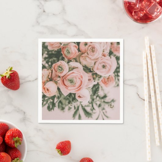 PAPIER NAPKIN: PEONIEN SERVIETTE (Beispiel)