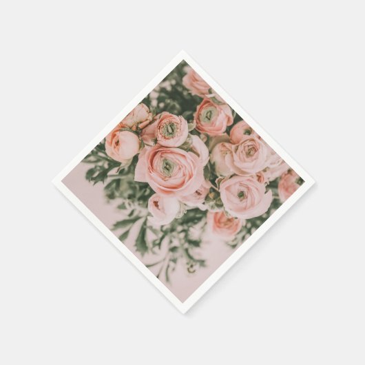 PAPIER NAPKIN: PEONIEN SERVIETTE (Ecke)