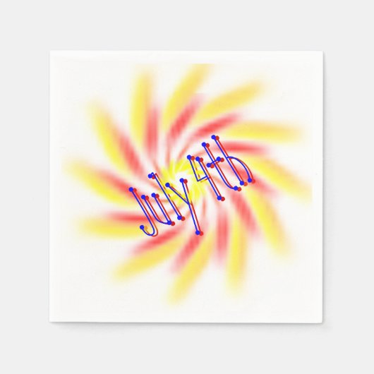 Papier Napkin - Pinwheel Feuerwerk Serviette (Vorderseite)