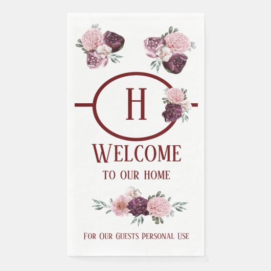 Papier Napkin Qty 50 Papier Handtücher Peonies Serviette (Vorderseite)