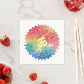 PAPIER NAPKIN: RAINBOW MANDALA SERVIETTE (Beispiel)