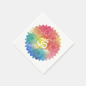 PAPIER NAPKIN: RAINBOW MANDALA SERVIETTE (Ecke)
