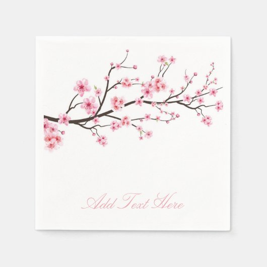 PAPIER NAPKIN: SAKURA-BLUMENTE SERVIETTE (Vorderseite)