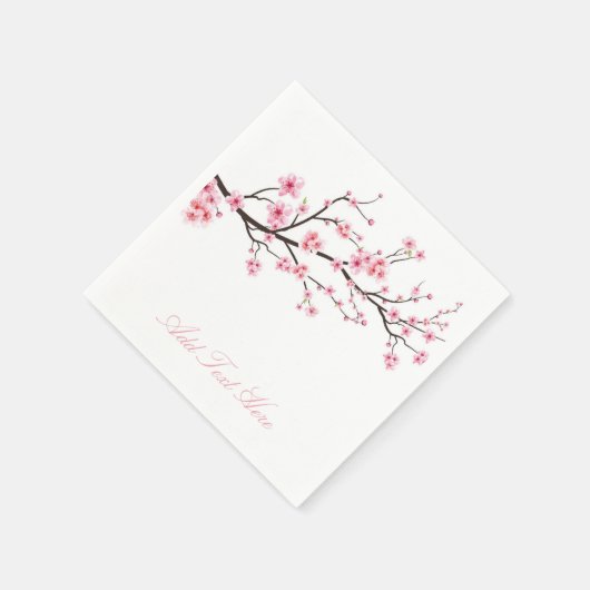 PAPIER NAPKIN: SAKURA-BLUMENTE SERVIETTE (Ecke)