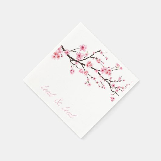 PAPIER NAPKIN : SAKURA CHERRY BLOSSOME SERVIETTE (Ecke)