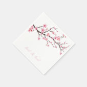 PAPIER NAPKIN : SAKURA CHERRY BLOSSOME SERVIETTE (Ecke)