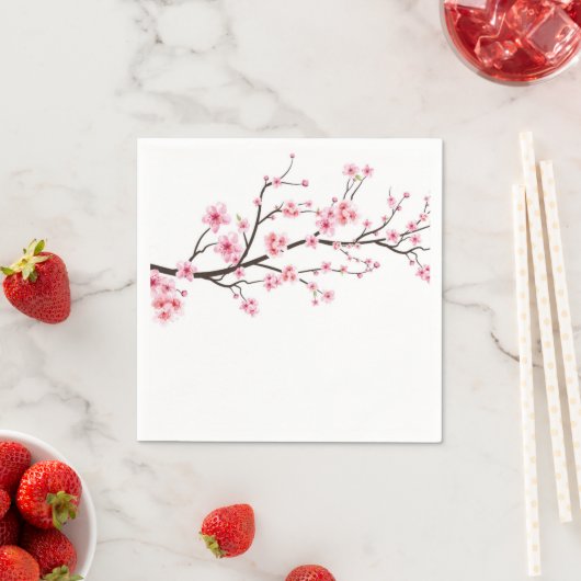 PAPIER NAPKIN : SAKURA CHERRY BLOSSOME SERVIETTE (Beispiel)