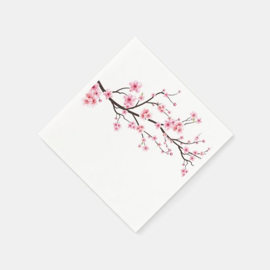 PAPIER NAPKIN : SAKURA CHERRY BLOSSOME SERVIETTE (Ecke)