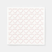 Papier Napkin - Seidenraupen in Reihen Serviette (Vorderseite)