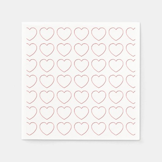 Papier Napkin - Seidenraupen in Reihen Serviette (Vorderseite)