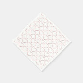 Papier Napkin - Seidenraupen in Reihen Serviette (Ecke)