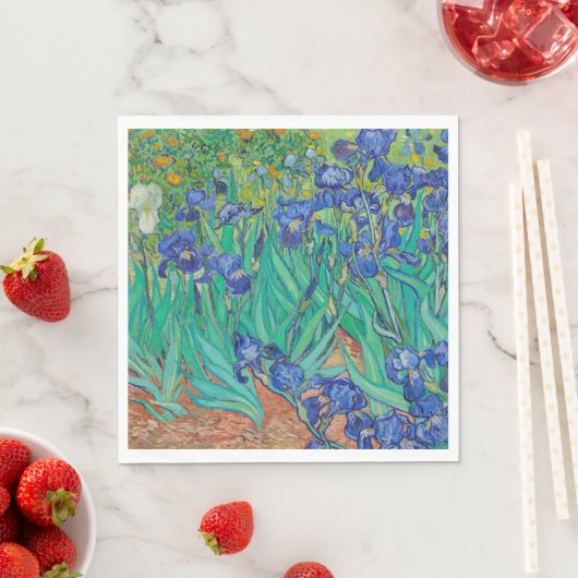 PAPIER NAPKIN : VAN GOGH IRISES SERVIETTE (Beispiel)