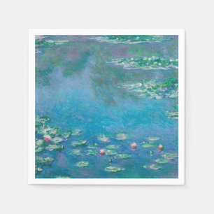 PAPIER NAPKIN: "WASSERLILIEN NACH MONET" SERVIETTE