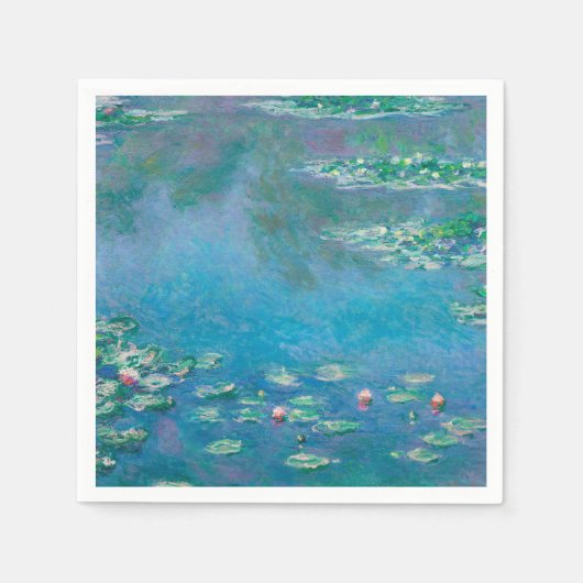 PAPIER NAPKIN: "WASSERLILIEN NACH MONET" SERVIETTE (Vorderseite)