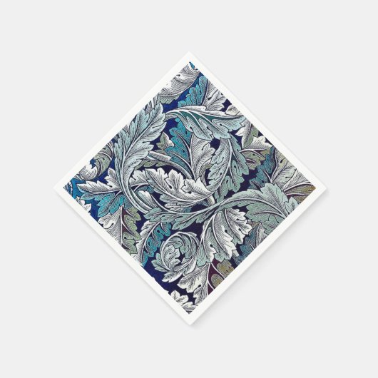 PAPIER NAPKIN : WILLIAM MORRIS : BLÄTTER DESIGN SERVIETTE (Ecke)