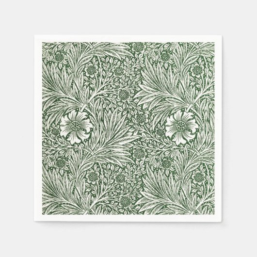 PAPIER NAPKIN : WILLIAM MORRIS : FLORALLE MARIGOLS SERVIETTE (Vorderseite)