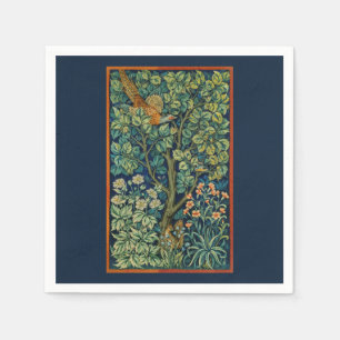 PAPIER NAPKIN: WILLIAM MORRIS : PHEASANT DESIGN SERVIETTE