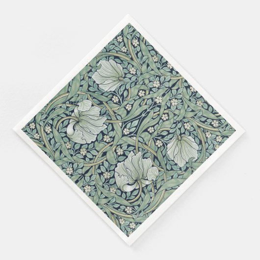 PAPIER NAPKIN : WILLIAM MORRIS : PIMPERNEL SERVIETTE (Ecke)