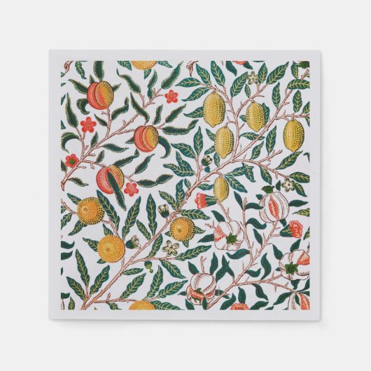 PAPIER NAPKIN : WILLIAM MORRIS : POMEGRANATE SERVIETTE (Vorderseite)