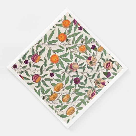 PAPIER NAPKIN : WILLIAM MORRIS:POMEGRANATE SERVIETTE (Ecke)