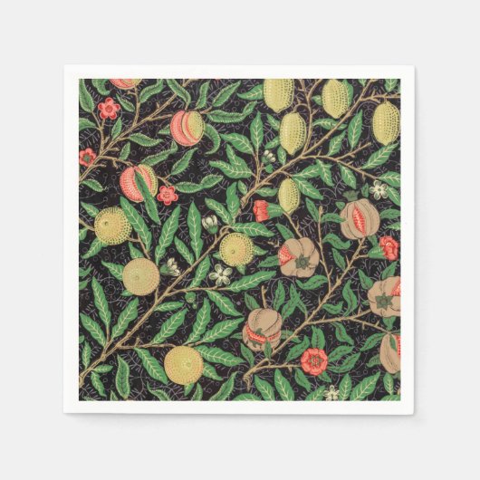 PAPIER NAPKIN : WILLIAM MORRIS : POMEGRANATE SERVIETTE (Vorderseite)