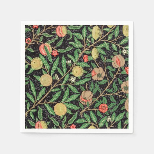 PAPIER NAPKIN : WILLIAM MORRIS : POMEGRANATE SERVIETTE (Vorderseite)