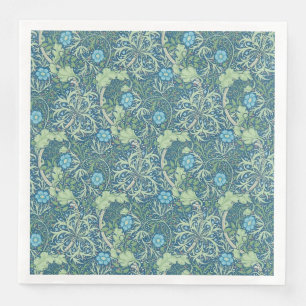 PAPIER NAPKIN : WILLIAM MORRIS : SEAWEED DESIGN SERVIETTE