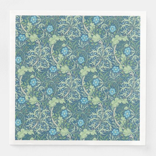 PAPIER NAPKIN : WILLIAM MORRIS : SEAWEED DESIGN SERVIETTE (Vorderseite)