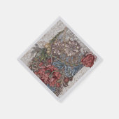 PAPIER NAPKIN : WILLIAM MORRIS : WILLIP TULIP SERVIETTE (Ecke)