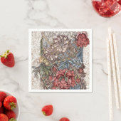 PAPIER NAPKIN : WILLIAM MORRIS : WILLIP TULIP SERVIETTE (Beispiel)
