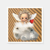 Papier Napkins, Angel-Polar-Bär Serviette (Vorderseite)