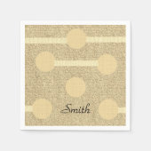 Papier Napkins, beige Kreise Serviette (Vorderseite)