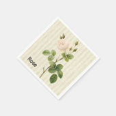 Papier Napkins, beige Rose Serviette (Ecke)