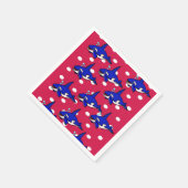 Papier Napkins, Blauhaie Serviette (Ecke)