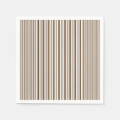 Papier Napkins, brauner Streifen Serviette (Vorderseite)