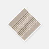 Papier Napkins, brauner Streifen Serviette (Ecke)