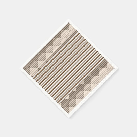 Papier Napkins, brauner Streifen Serviette (Ecke)