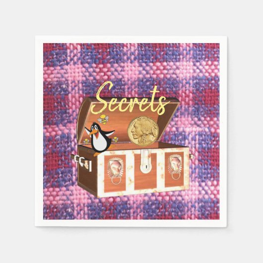 Papier Napkins, Brustpinguin Serviette (Vorderseite)