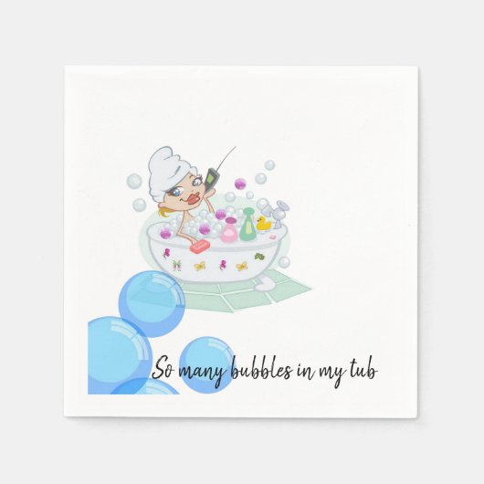 Papier Napkins, Bubble-Bad Napkins Serviette (Vorderseite)