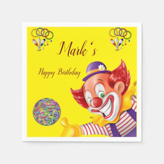 Papier Napkins, Clowns Serviette (Vorderseite)